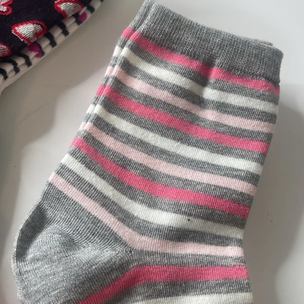 Kate Spade Shortie Crew Socks 6 Pairs Hearts / Love One Size